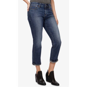 Lucky Brand Women 10/30 Dark Wash "Sweet Jean Crop" Low Rise Y2K Denim Jeans